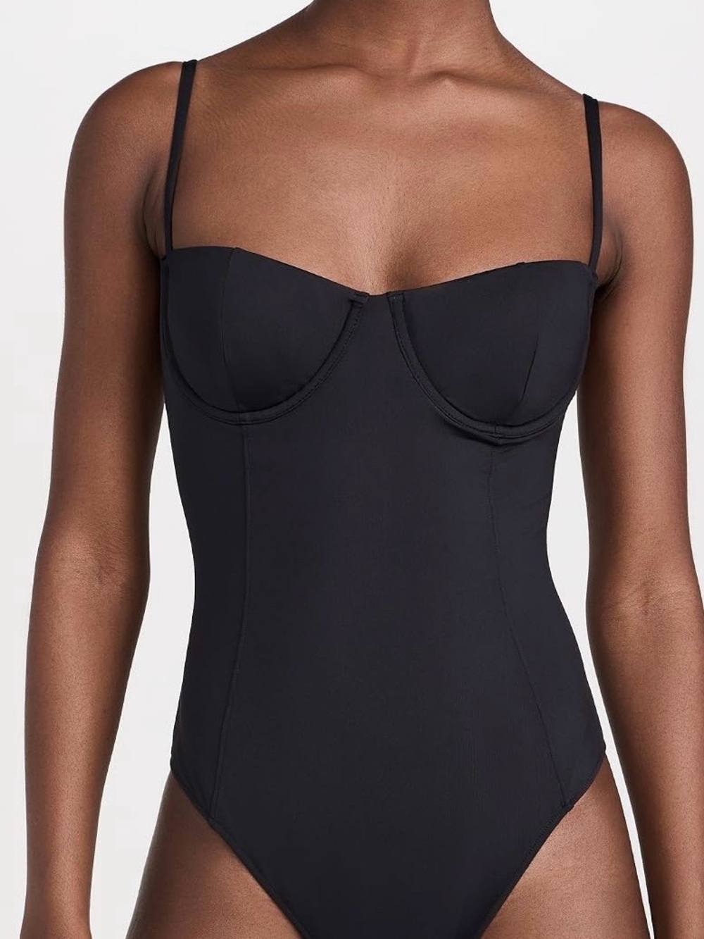Anine Bing Kyler Black One-Piece Swimsuit Size Small NWT